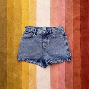 BDG High Waisted Denim Cargo Shorts, 27